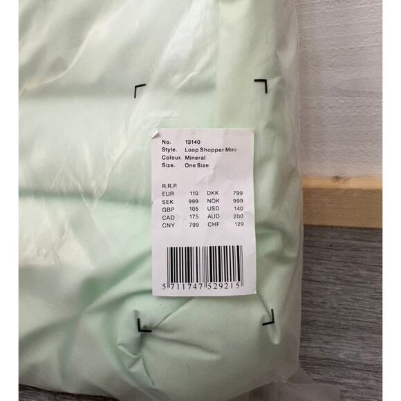 NWOT RAINS $140 Waterproof Loop Shopper Mini in Mineral Blue/Green - Picture 6 of 7